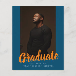 Lámina Licenciado en fotografía por naranja de la Univers