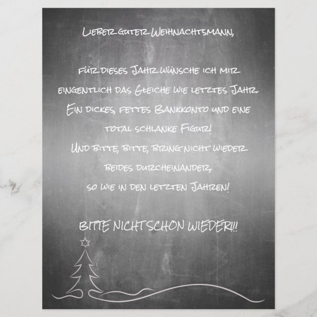 Lámina Lieber guter Weihnachtsmann (Anverso)