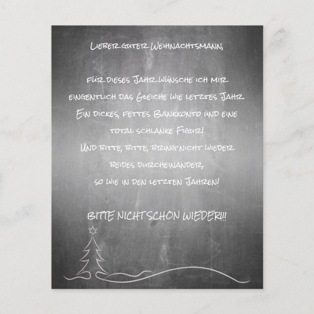 Lámina Lieber guter Weihnachtsmann (Anverso)