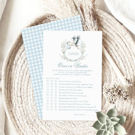 Lámina Light Blue Stork Baby Shower sobre o bajo juego