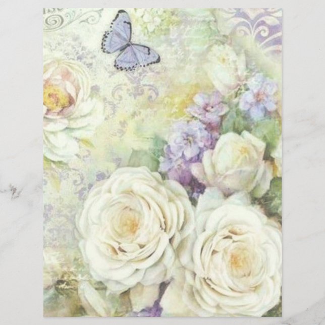 Lámina Lilac Ivory Floral Papel de cartón (Anverso)