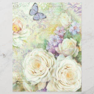 Lámina Lilac Ivory Floral Papel de cartón