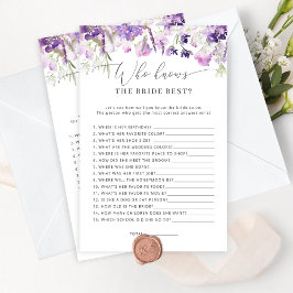 Lámina Lilac lavender Quién conoce el mejor juego de la n