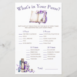 Lámina Lilac Nuevo capítulo ¿Qué hay en tu bolso? Juego