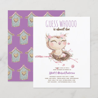 Lámina Lilibet Owl Baby Shower
