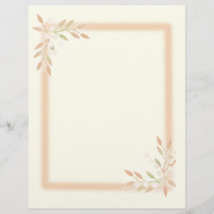 Lámina Lily of the Valley on Cream Stationery