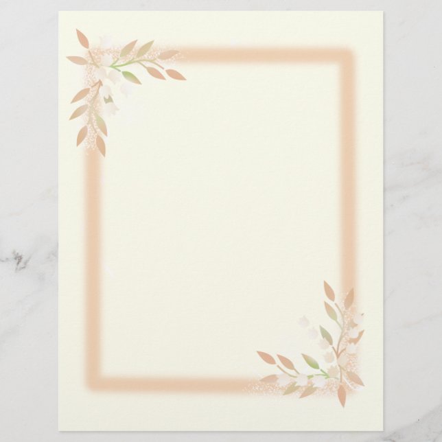 Lámina Lily of the Valley on Cream Stationery (Anverso)