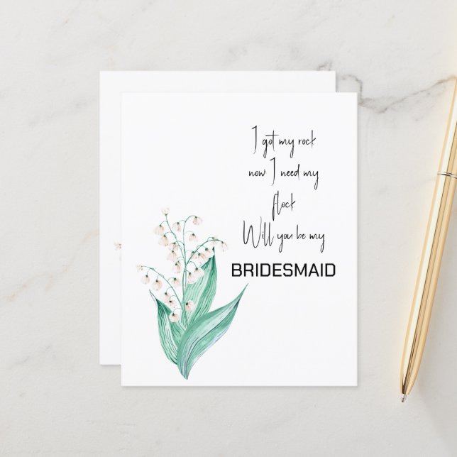 Lámina Lily of the Valley serás mi dama de honor (Anverso/Reverso In Situ)