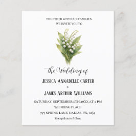 Lámina Lily of The Valley White Watercolor Floral Wedding