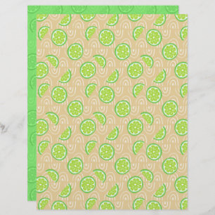Lámina Lime Scrapbook Paper