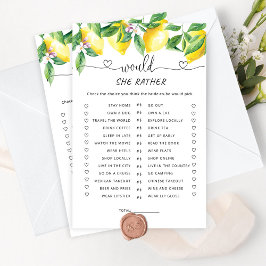 Lámina Limón acuarela Prefiere un juego de novias