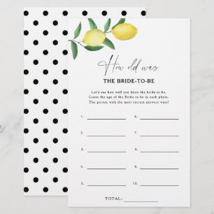 Lámina Limón cítrico - ¿Cuántos años tenía la novia para