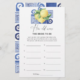 Lámina Limón cítrico - ¿Cuántos años tenía la novia para 