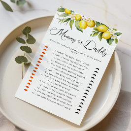 Lámina Limón cítrico que lo dijo, juego de mamá o papá