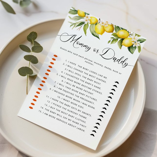 Lámina Limón cítrico que lo dijo, juego de mamá o papá (Subido por el creador)