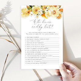 Lámina Limón Quién conoce mejor a papá juego de baby show