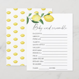 Lámina Limones - Juego de desordenar palabras para baby s
