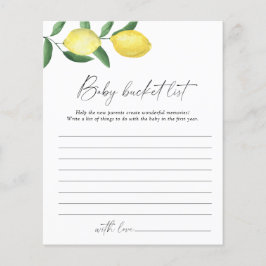 Lámina Limones - Juego de lista de tareas para bebé