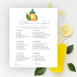 Lámina Limones Juego de ¿Qué tienes en tu teléfono?