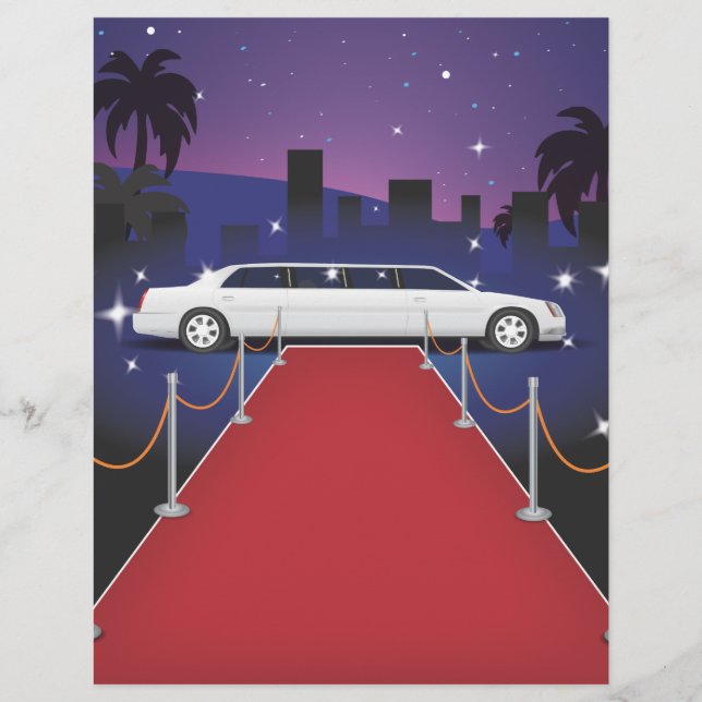 Lámina Limousine de celebridades de la alfombra roja (Anverso)