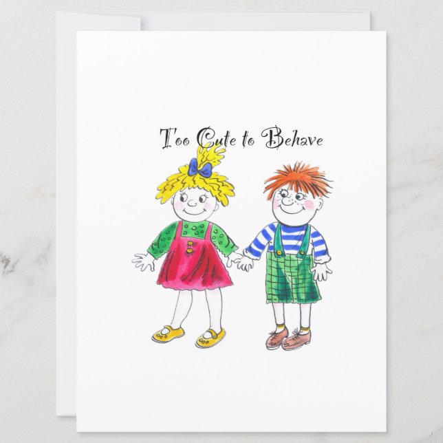 Lámina Lindo dibujo animado infantil (Anverso)