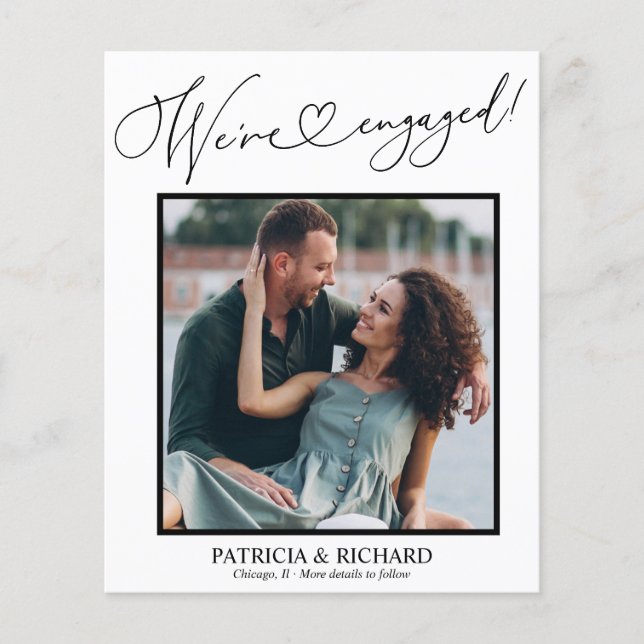 Lámina Lindo Estamos Comprometidos Anuncio de Compromiso  (Anverso)