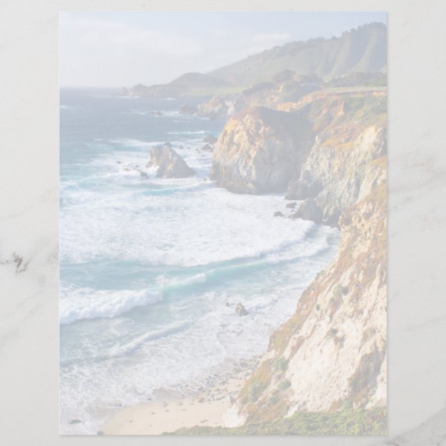 Lámina Línea costera | Big Sur, California (Anverso)