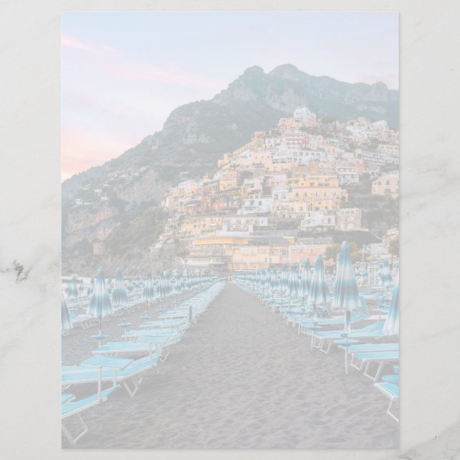 Lámina Línea costera | Campania, Italia (Anverso)
