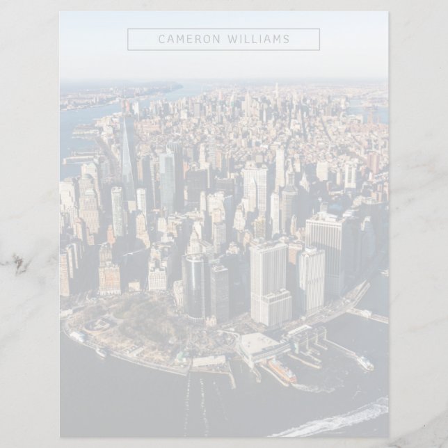 Lámina Línea costera | Manhattan, Nueva York (Anverso)