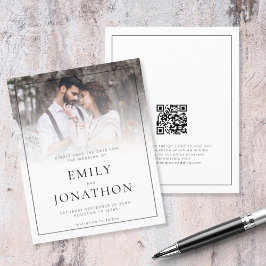 Lámina Línea De Foto Presupuestaria Código QR Boda Guarda