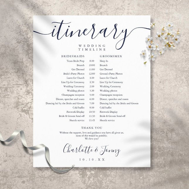 Lámina Línea de tiempo de Boda del horario azul de la mar (Subido por el creador)