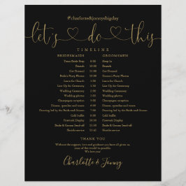 Lámina Línea de tiempo de programación del Boda de guione