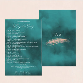 Lámina Línea de tiempo del Boda de acuarela abstracta