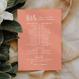 Lámina Línea de tiempo mínima del día de la boda mínima d