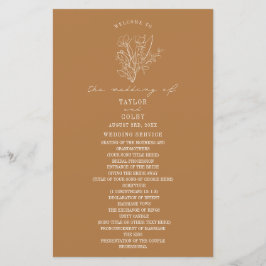 Lámina Línea floral Arte Goldenrod Boda amarillo