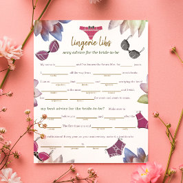Lámina Lingerie Libs (consejo para la novia) Game Paper