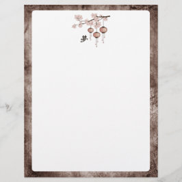 Lámina Linternas rosadas en flor "Sueño"