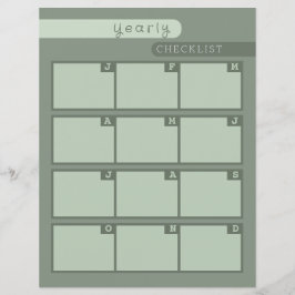 Lámina lista de comprobación anual de sage