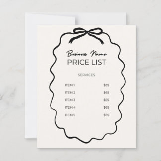 Lámina Lista de precios