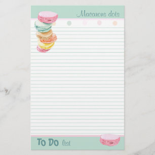 Lámina Lista de tareas pendientes con puntos de Macarons