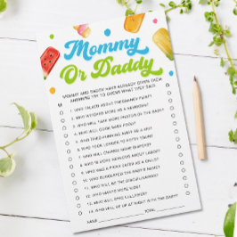 Lámina Listo para hacer que Baby Shower adivine quién jue