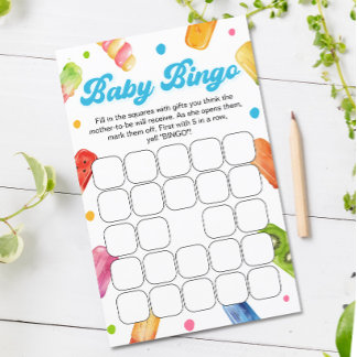 Lámina Listo para mostrar el juego de bingo Baby Shower