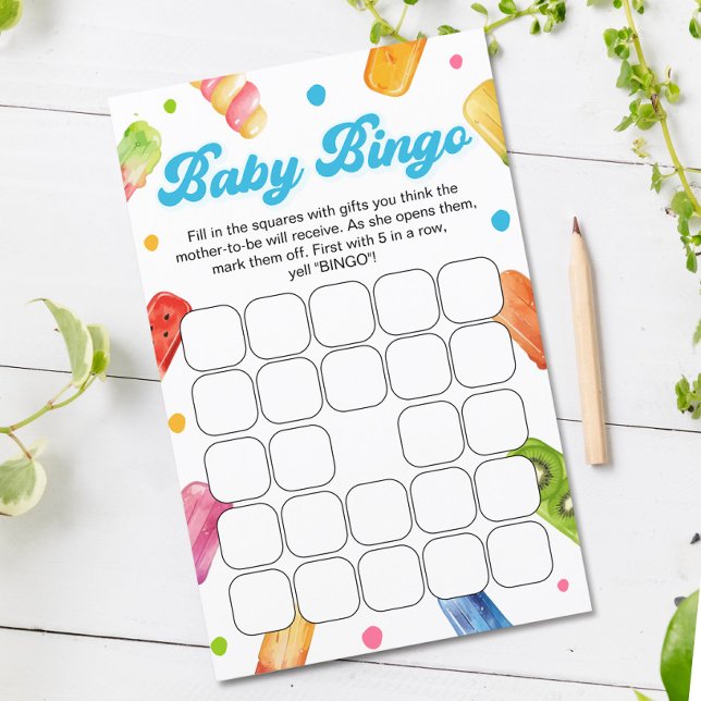 Lámina Listo para mostrar el juego de bingo Baby Shower (Subido por el creador)