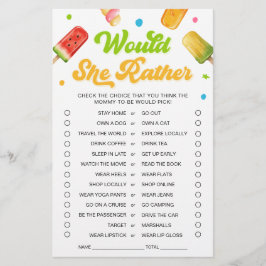 Lámina Listo para sacar Baby Shower preferiría jugar