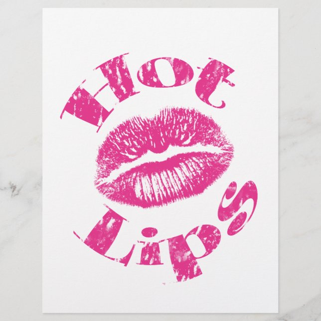 Lámina ¡Litros calientes! Labios rosados (Anverso)