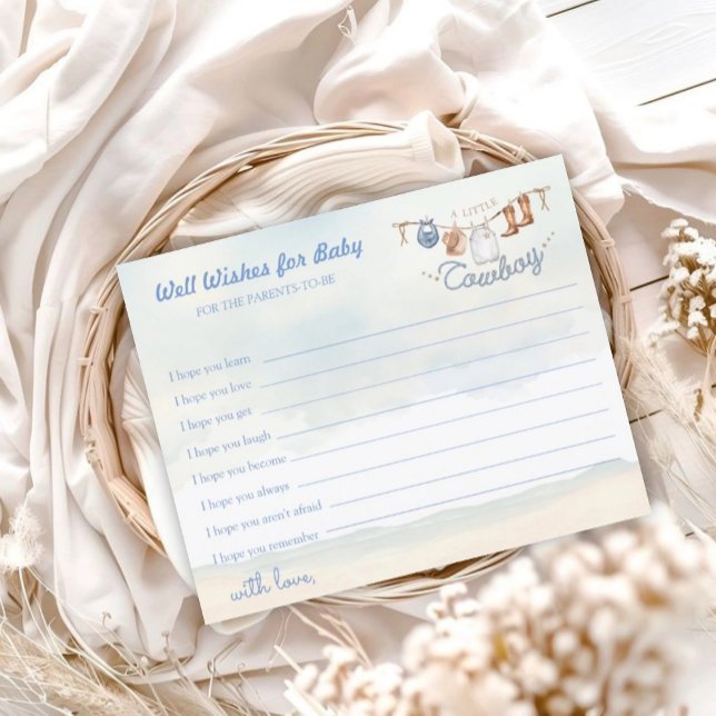 Lámina Little Cowboy Western Baby Shower Well Wings (Subido por el creador)