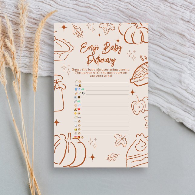 Lámina Little Cutie Pie Baby Shower Emoji Pictionary Game (Little Cutie Pie Baby Shower Emoji Pictionary Game)