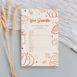 Lámina Little Cutie Pie Baby Shower Word Scrabble Game