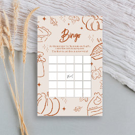 Lámina Little Cutie Pie Fall Baby Shower Bingo Game