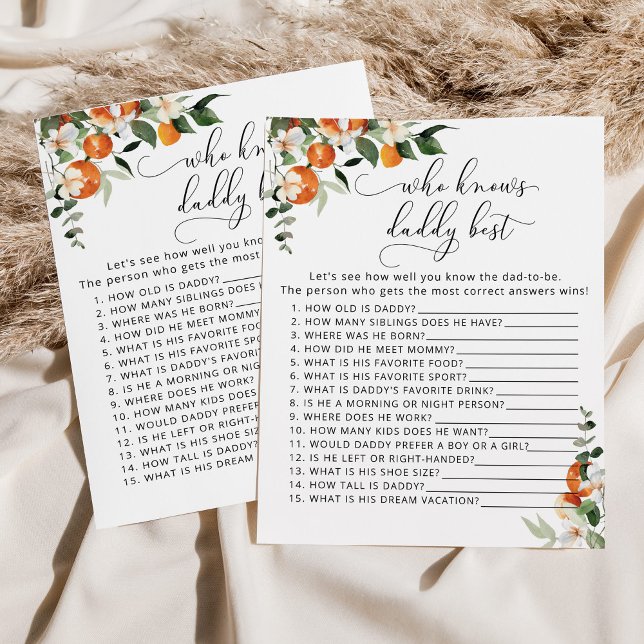 Lámina Little Cutie Quién conoce a papi mejor juego de du (Subido por el creador)